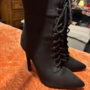 Fashion Nova Black Heeled Boots